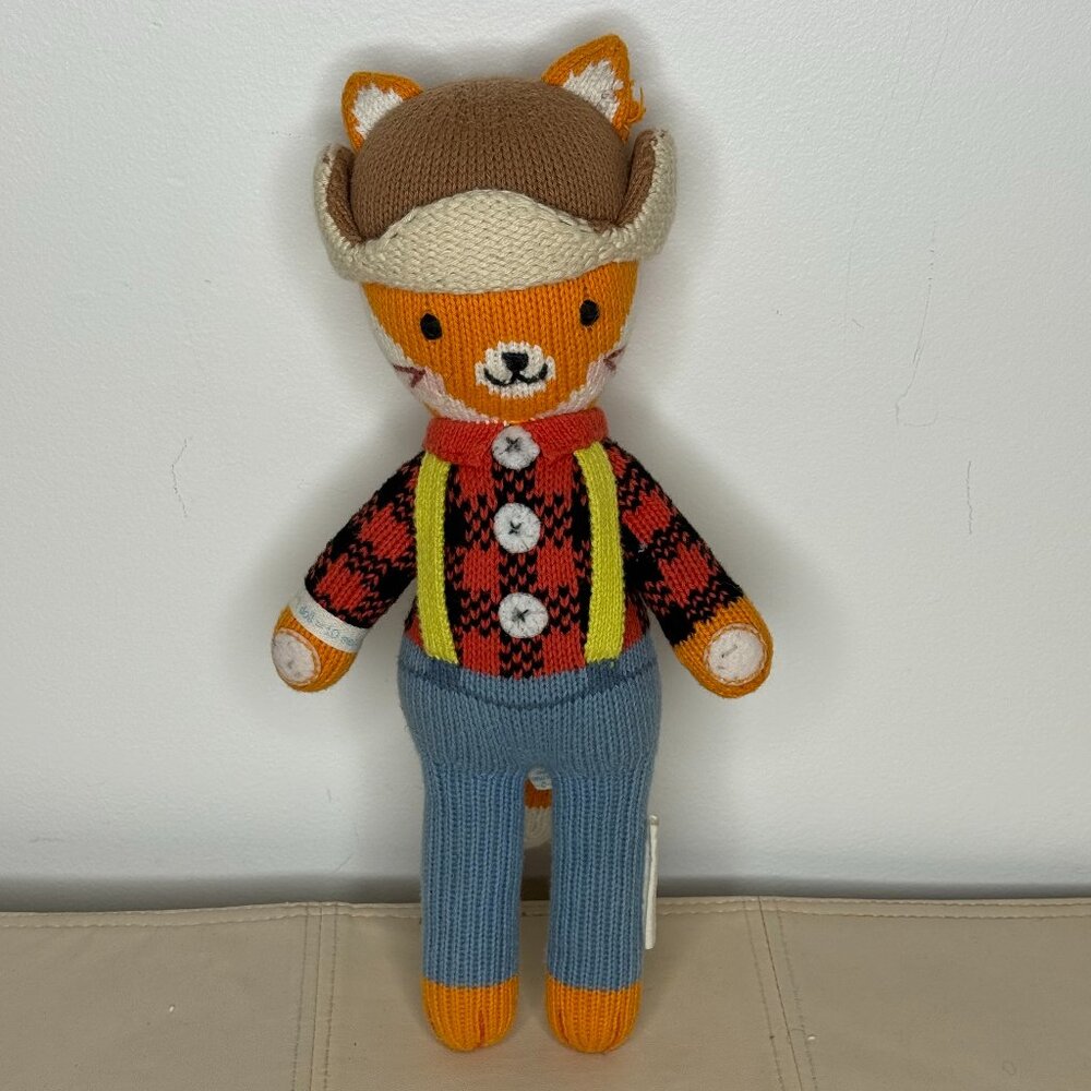 CUDDLE + KIND WYATT THE FOX PLUSH STUFFED TOY 14 INCH TALL PERU YARN